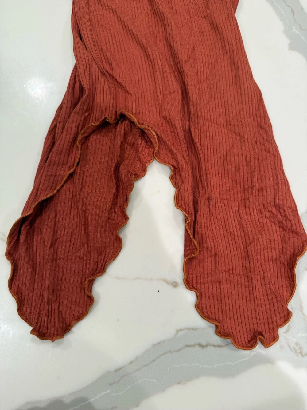 Kate Quinn Ribbed Knit Sleep Sack Gown Rust Brown Baby Boy Girl